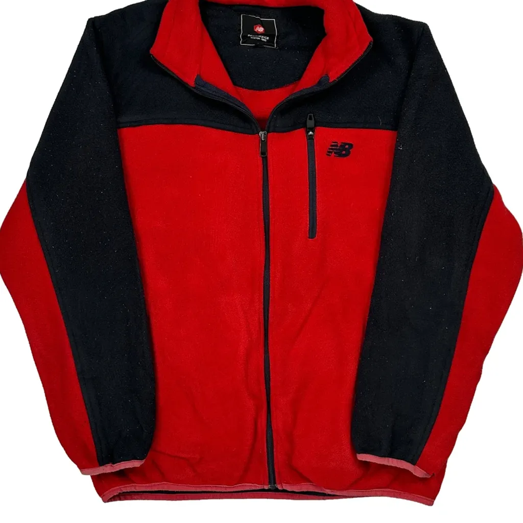 New Balance Fleece Jacket - Large Red Polyester - Image 5