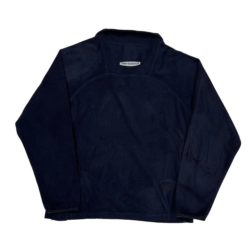 New Balance Long Sleeve T-Shirt - Large Navy Polyester - Image 2
