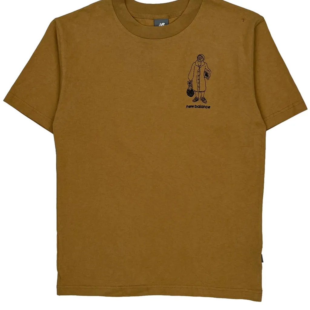 New Balance T-Shirt - Small Brown Cotton - Image 4