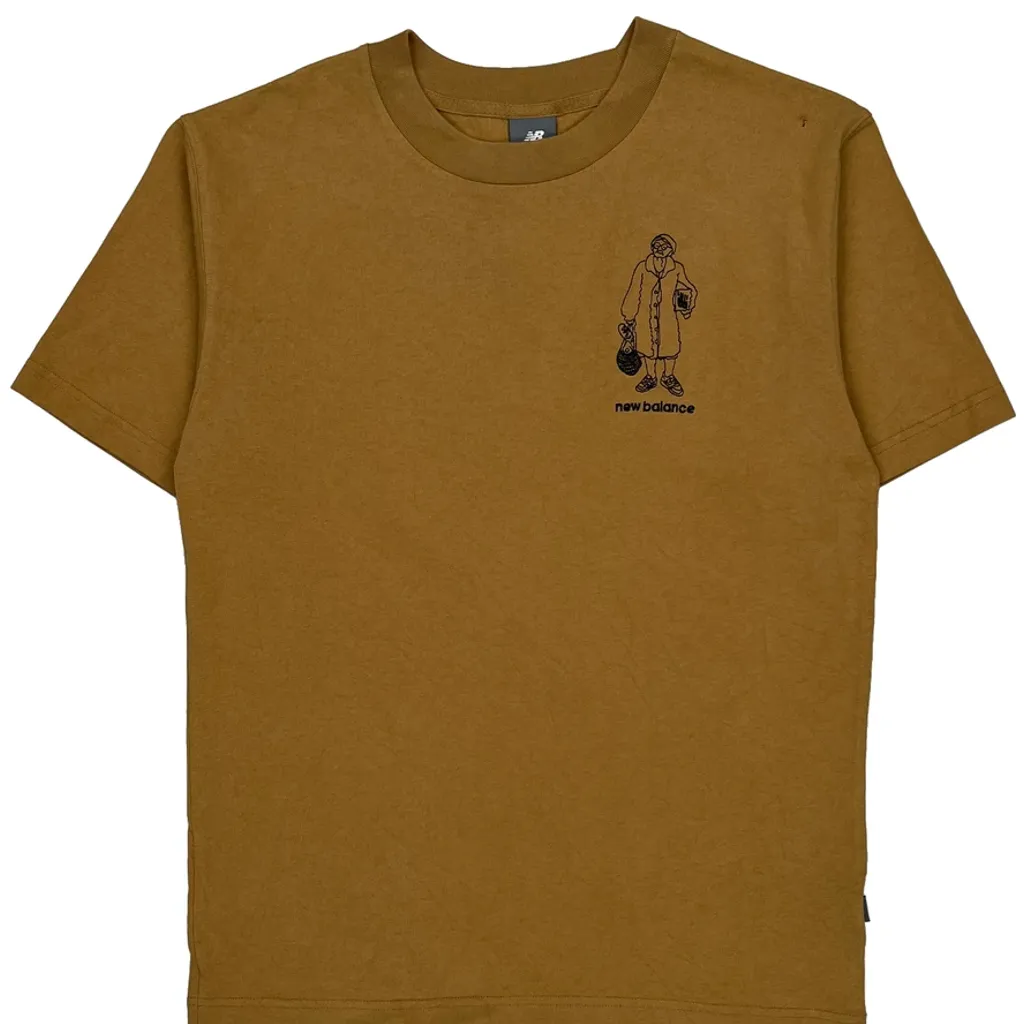 New Balance T-Shirt - Small Brown Cotton - Image 5