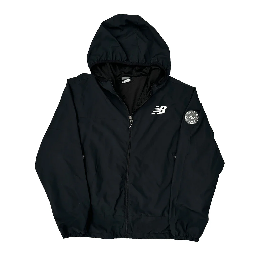 New Balance Windbreaker - Large Black Polyester