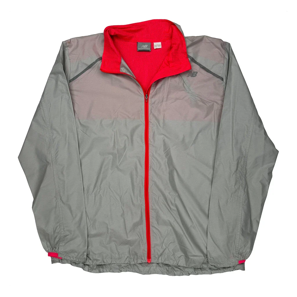 New Balance Windbreaker - 2XL Gray Polyester