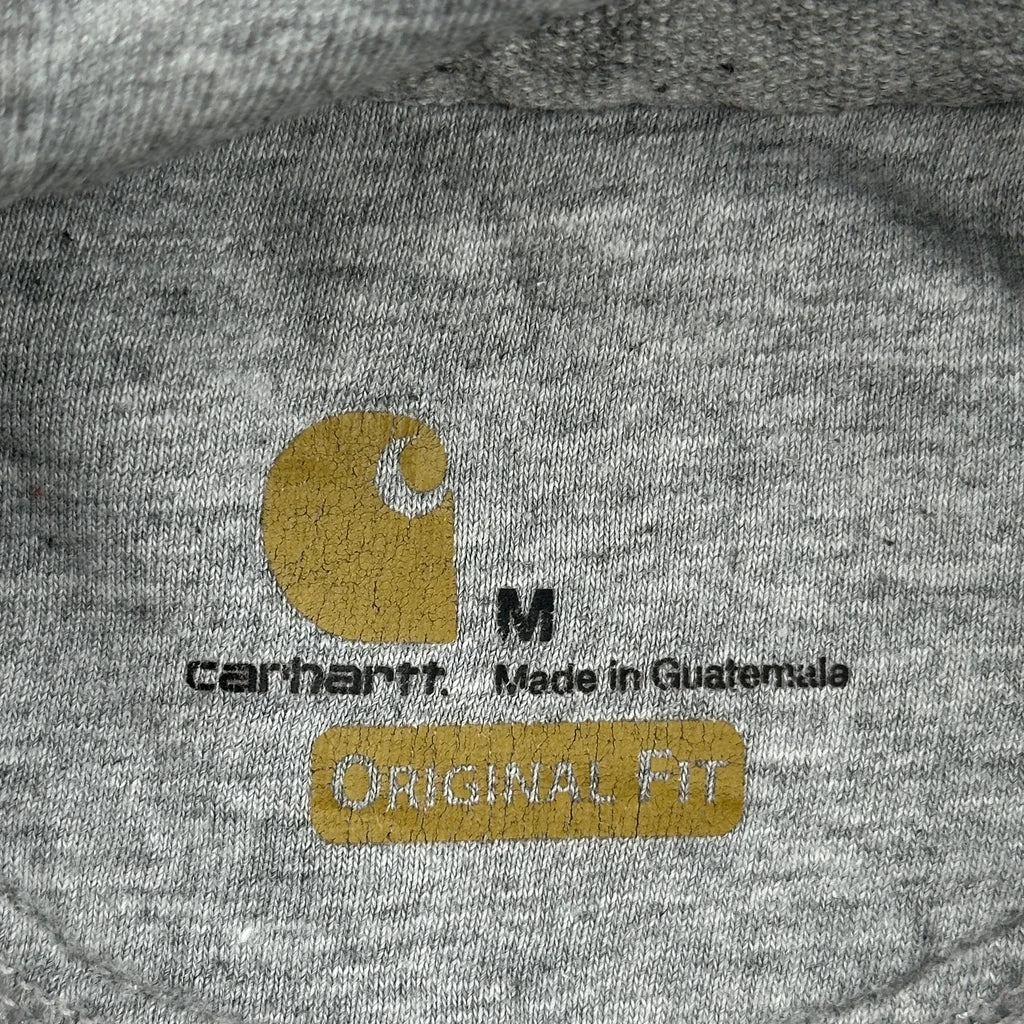 New England Mechanical Overlay Carhartt Hoodie - Medium Grey Cotton - Image 3