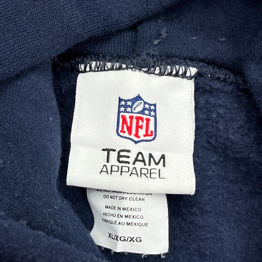 New England Patriots Nfl Football Hoodie - XL Navy Cotton - Image 3
