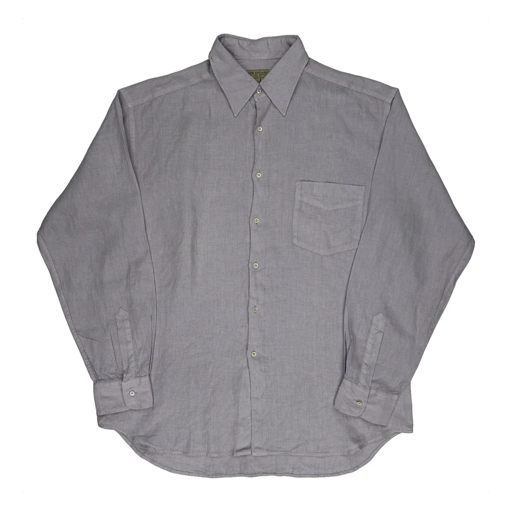 New England Shirt - Large Grey Linen