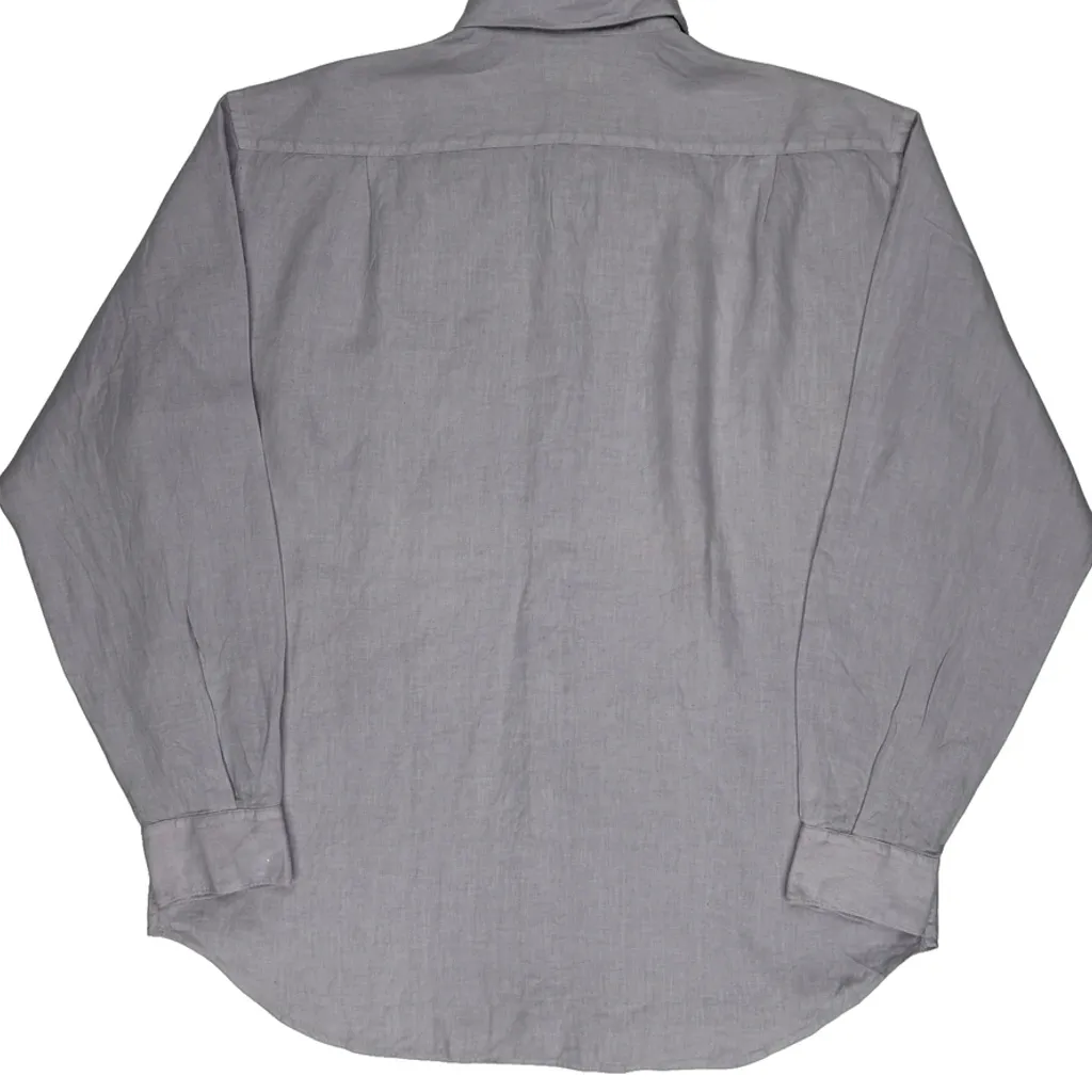 New England Shirt - Large Grey Linen - Image 7