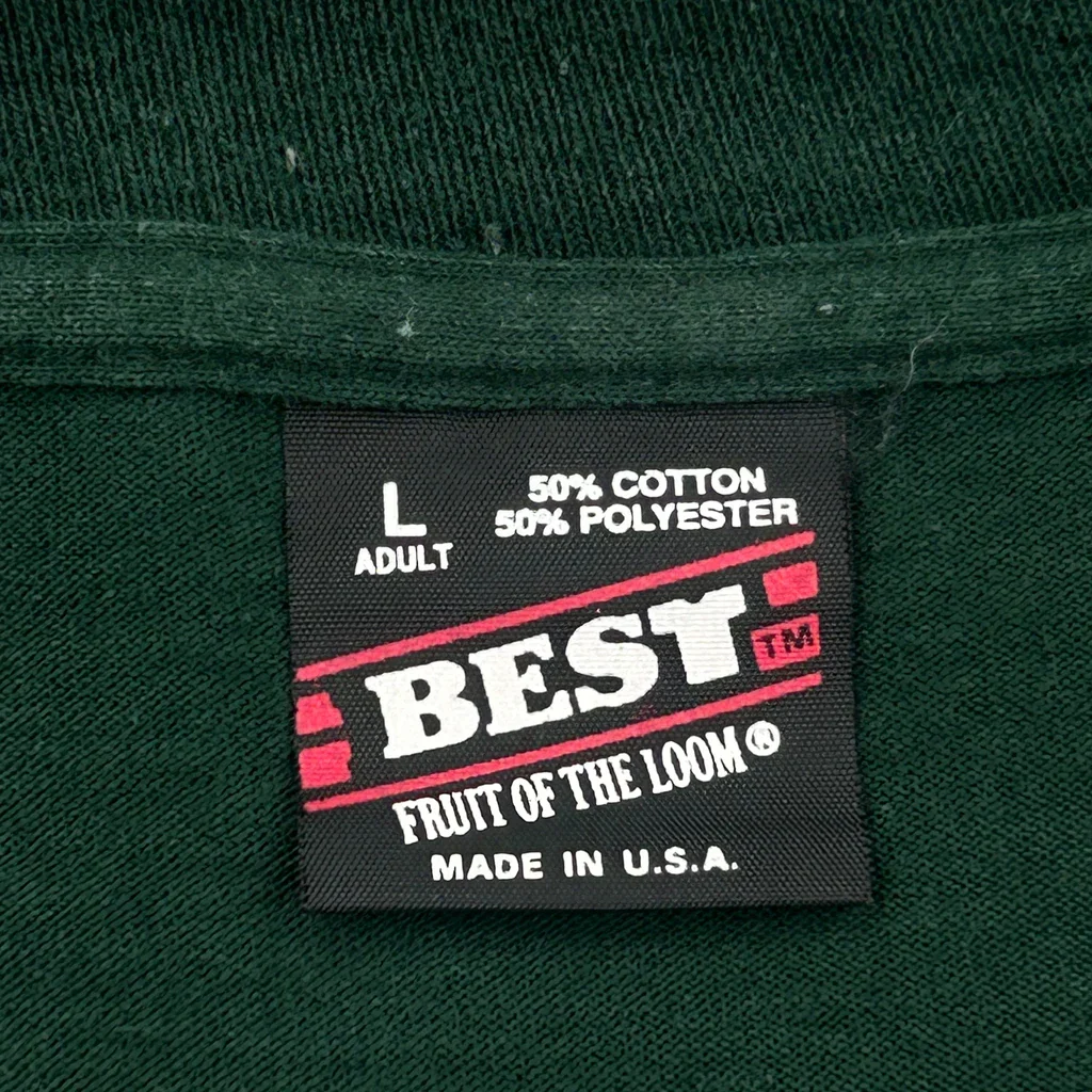 New Mexico High School State Championships 1994 Fruit Of The Loom Single Stitch Long Sleeve T-Shirt - Large Green Cotton Blend - Image 3