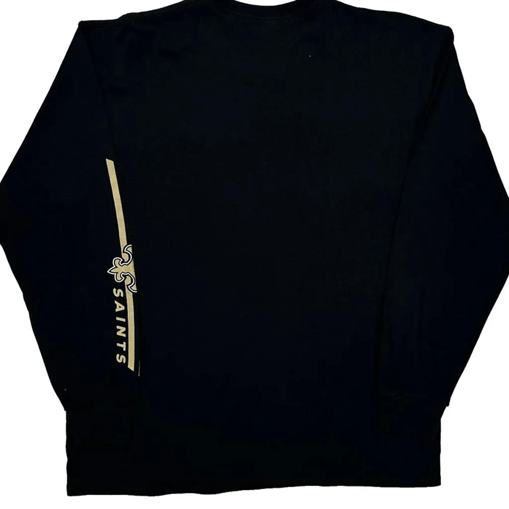 New Orleans Saints Majestic Nfl Long Sleeve T-Shirt - XL Black Cotton - Image 7