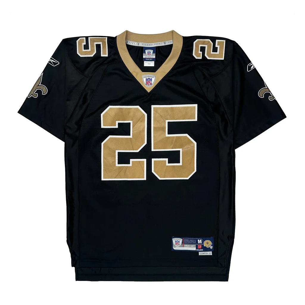 New Orleans Saints Reebok Bush Nfl Jersey - Medium Black Polyester