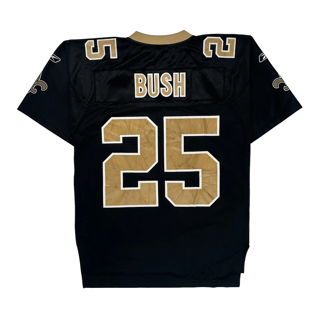 New Orleans Saints Reebok Bush Nfl Jersey - Medium Black Polyester - Image 2