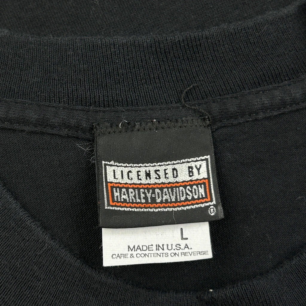 New York Cafe Harley Davidson Graphic T-Shirt - Large Black Cotton - Image 3