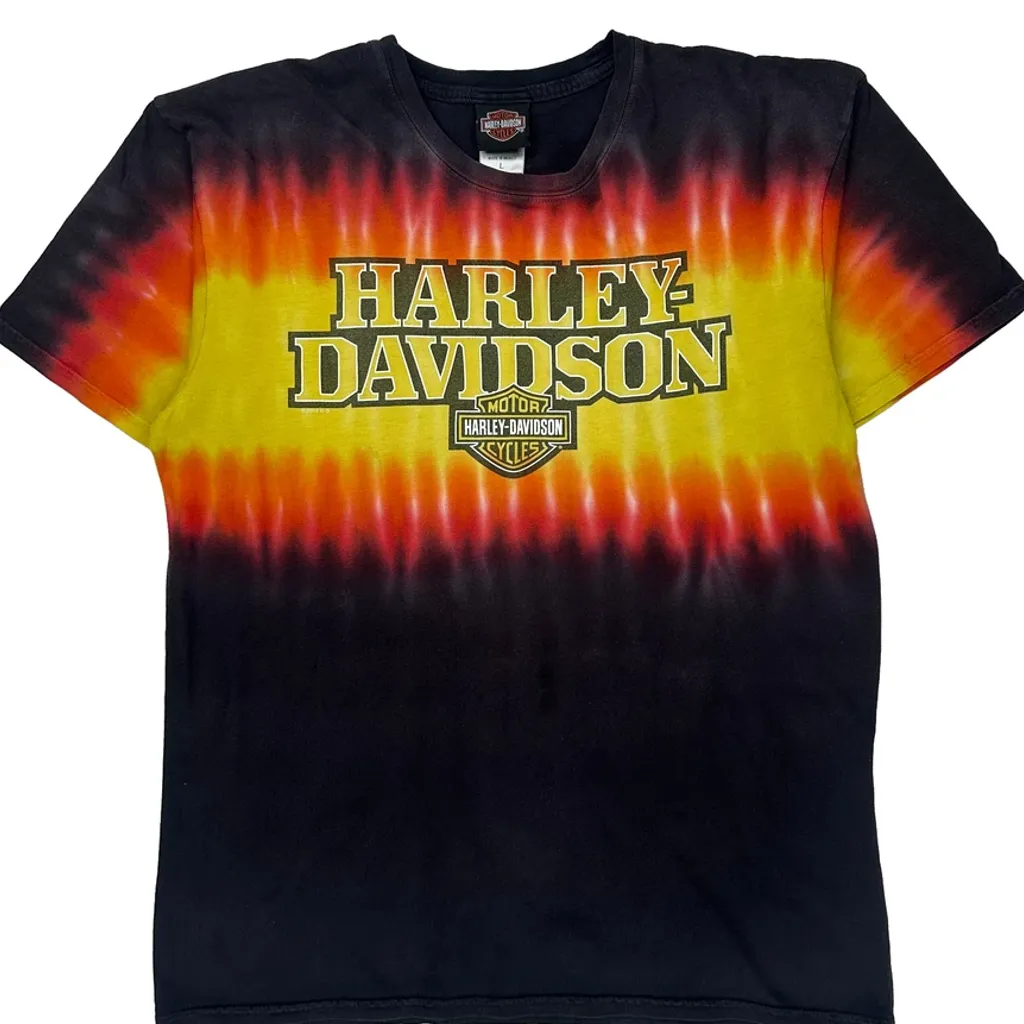 New York City Harley Davidson Tie-Dye T-Shirt - Large Multicoloured Cotton - Image 5