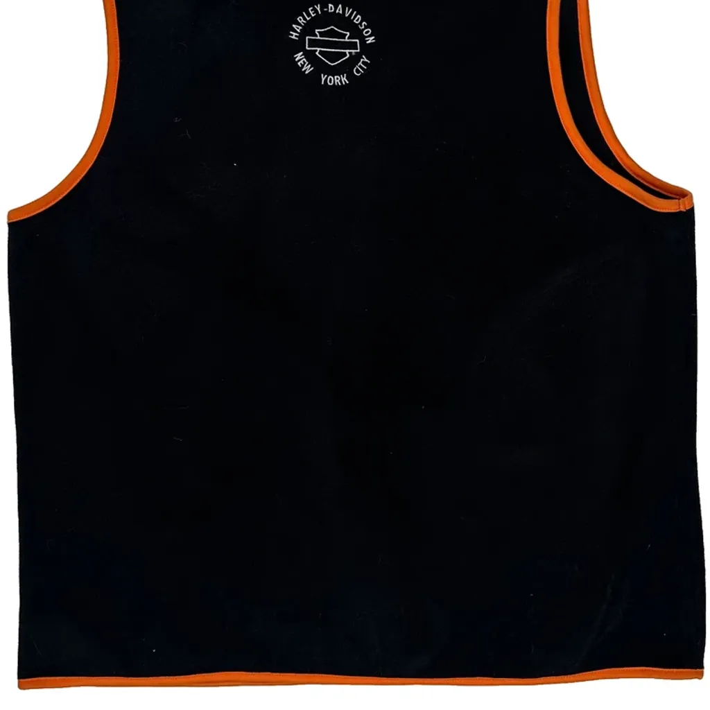 New York City Harley Davidson Graphic Vest - XL Black Polyester - Image 6