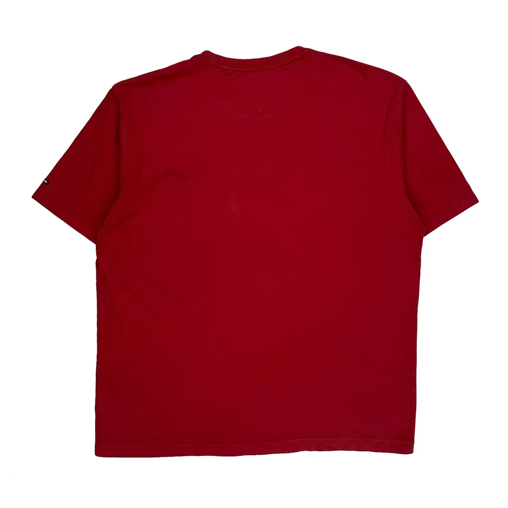 New York City Tommy Hilfiger Denim T-Shirt - XL Red Cotton - Image 2