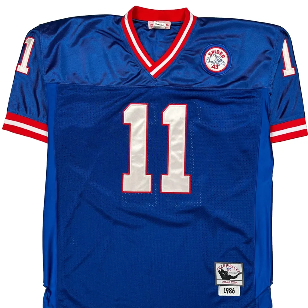 New York Giants Mitchell & Ness Nfl Football Jersey - 2XL Red Nylon - Image 5