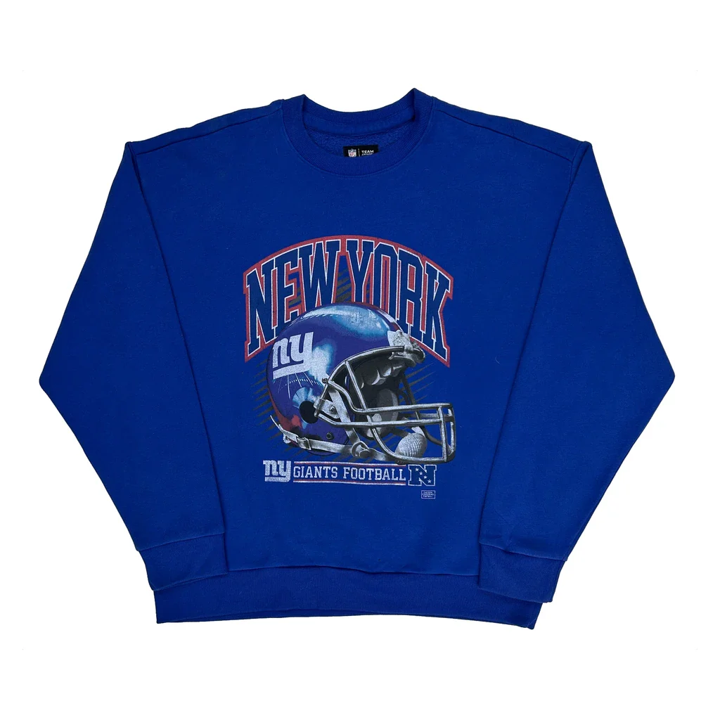 New York Giants Nfl Graphic Sweatshirt - XL Blue Cotton