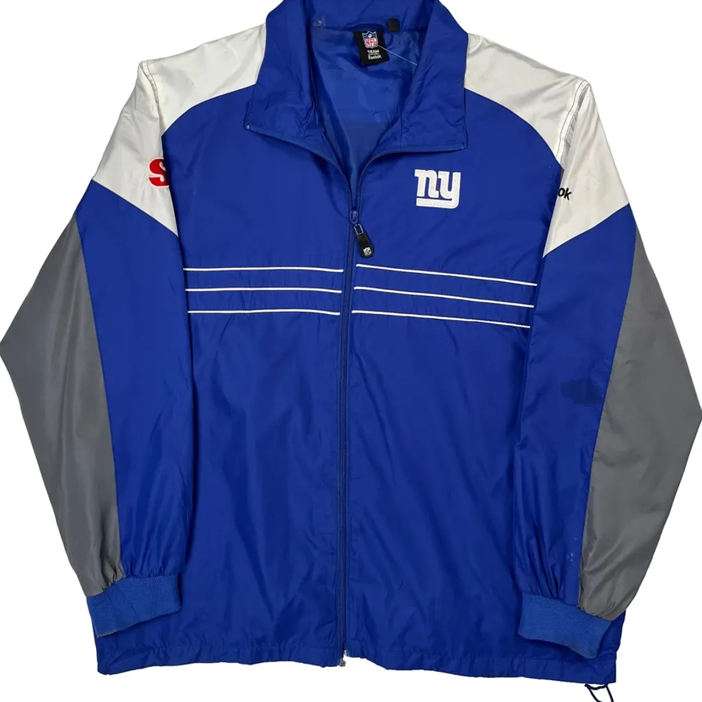 New York Giants Reebok Nfl Windbreaker - XL Blue Polyester - Image 5