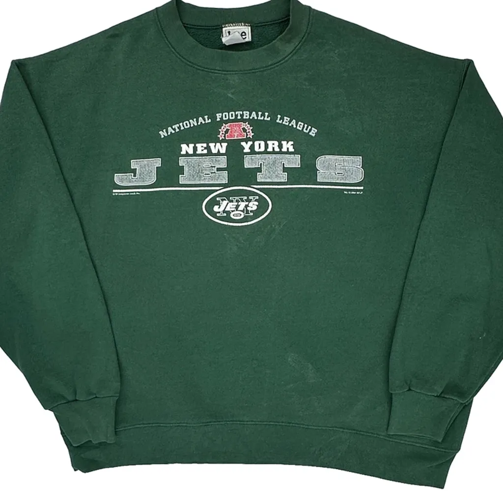New York Jets Lee Sport Football Sweatshirt - XL Green Cotton - Image 5