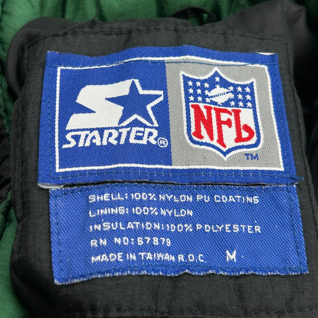 New York Jets Starter Nfl Jacket - Medium Black Nylon - Image 3