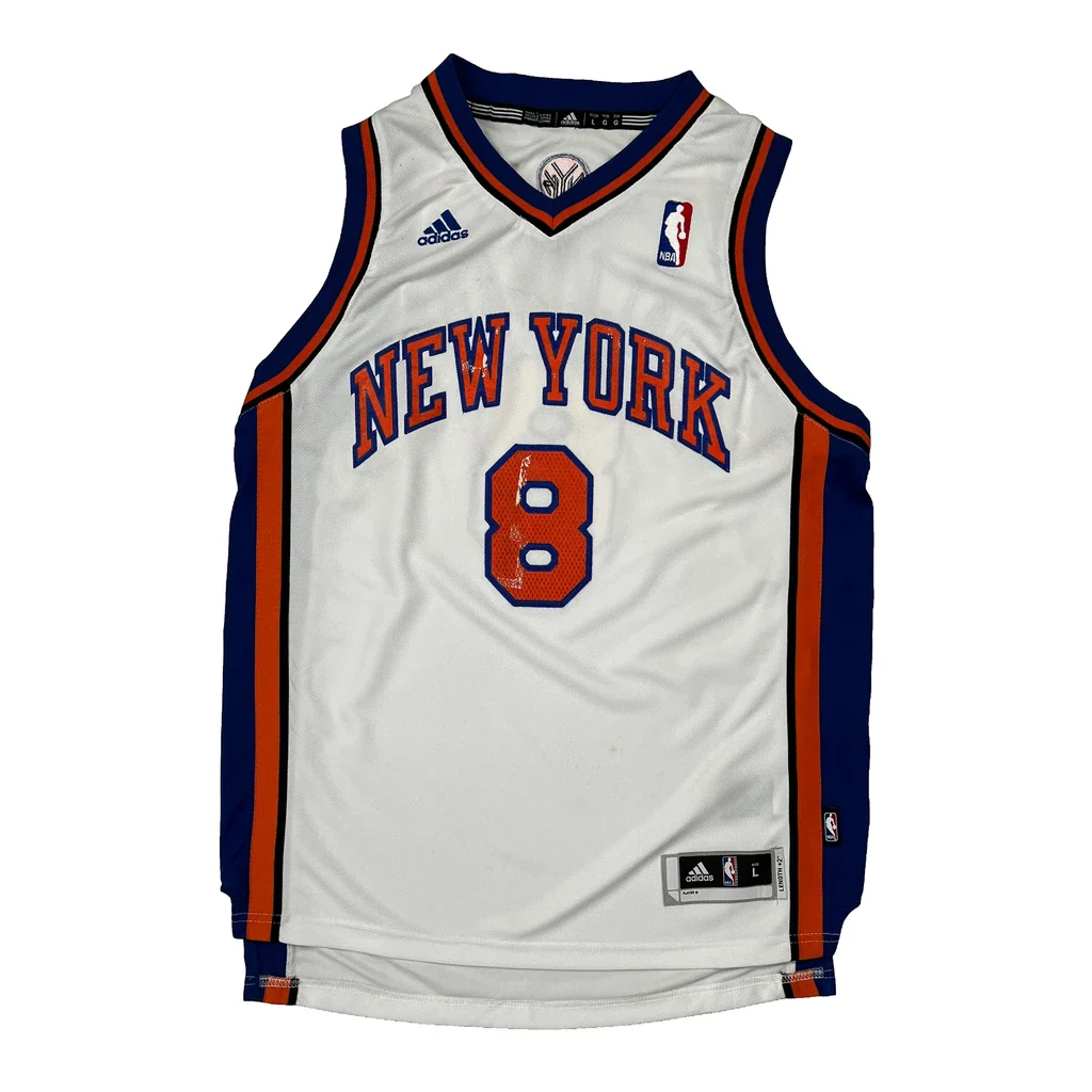 New York Knicks Adidas Nba Jersey - Large Blue Polyester