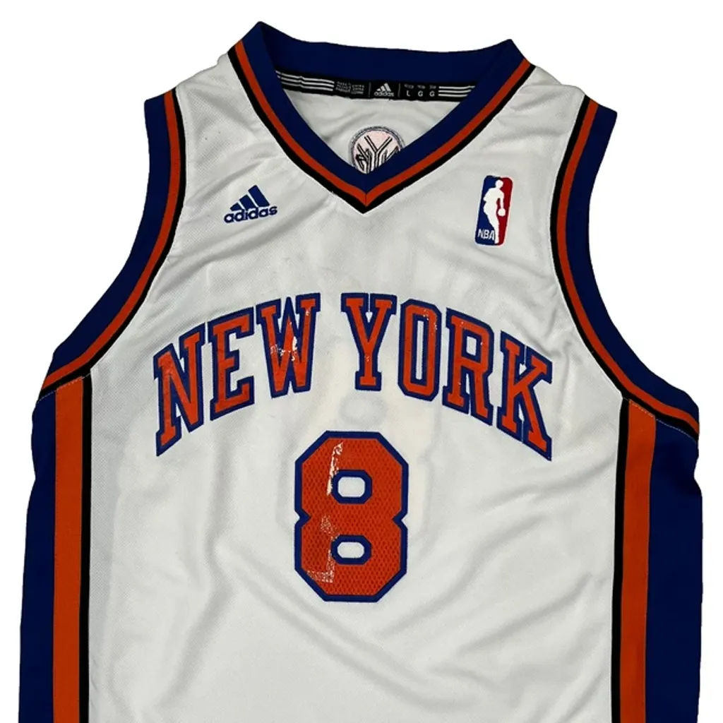 New York Knicks Adidas Nba Jersey - Large Blue Polyester - Image 5