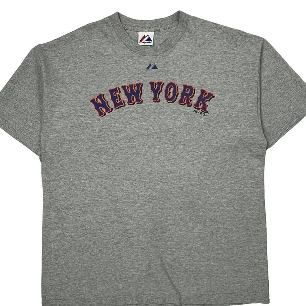 New York Majestic Graphic T-Shirt - XL Gray Cotton - Image 4