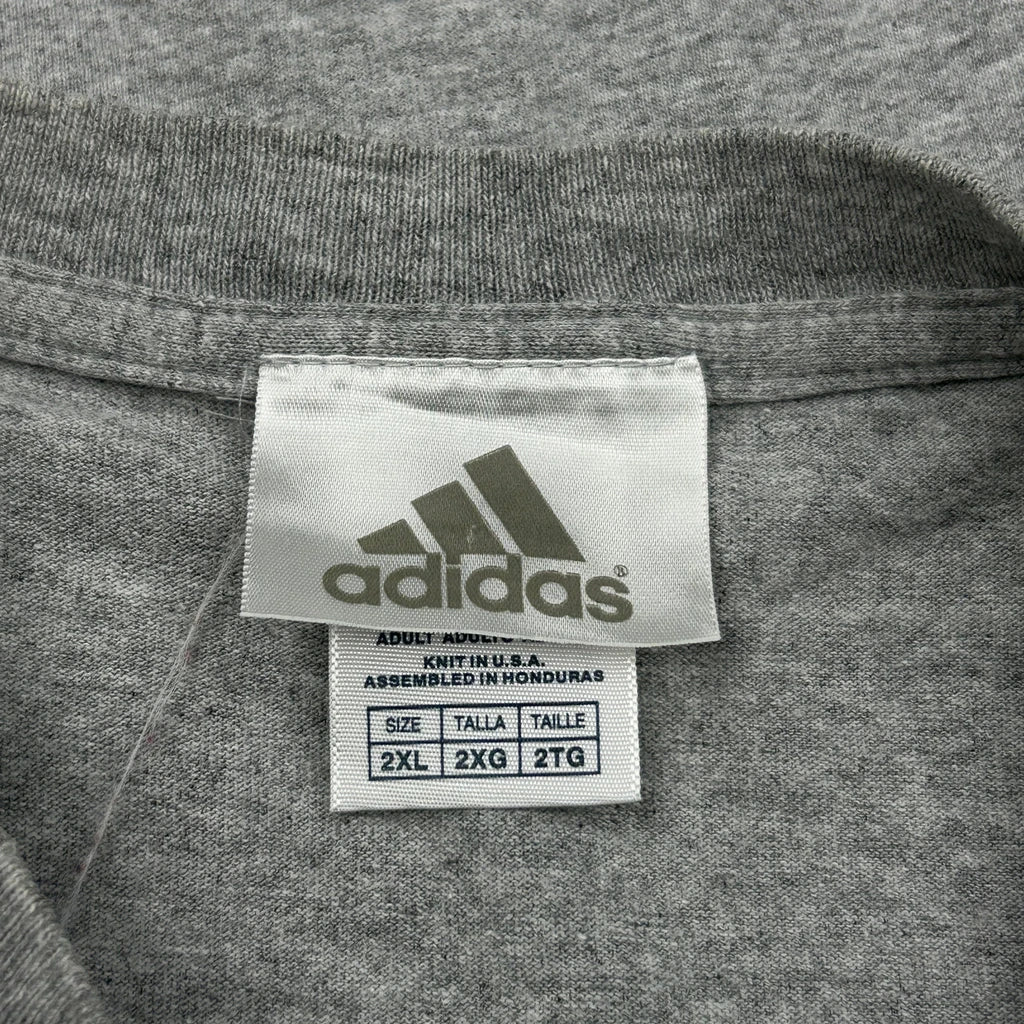 New York Mets Adidas Graphic T-Shirt - 2XL Grey Cotton - Image 3