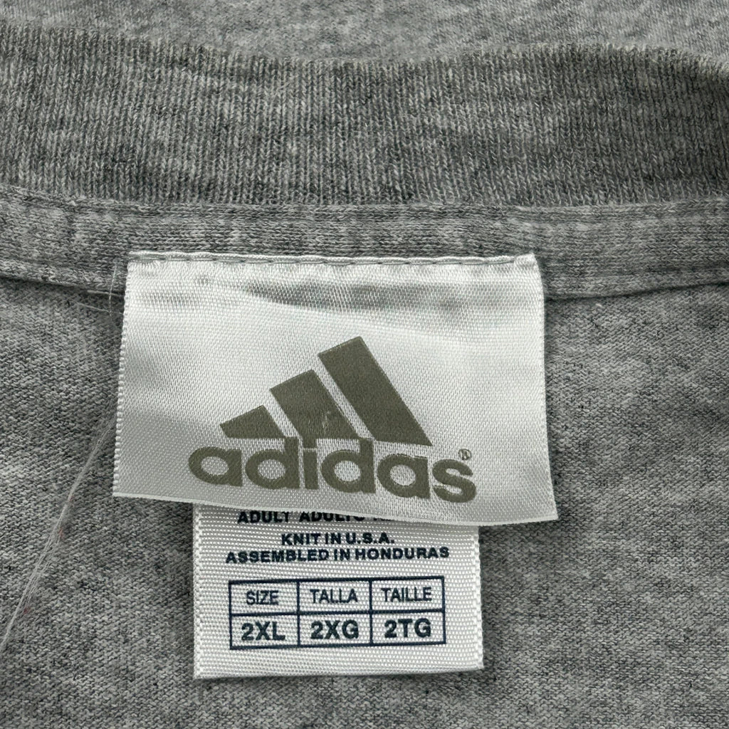 New York Mets Adidas Graphic T-Shirt - 2XL Grey Cotton - Image 4