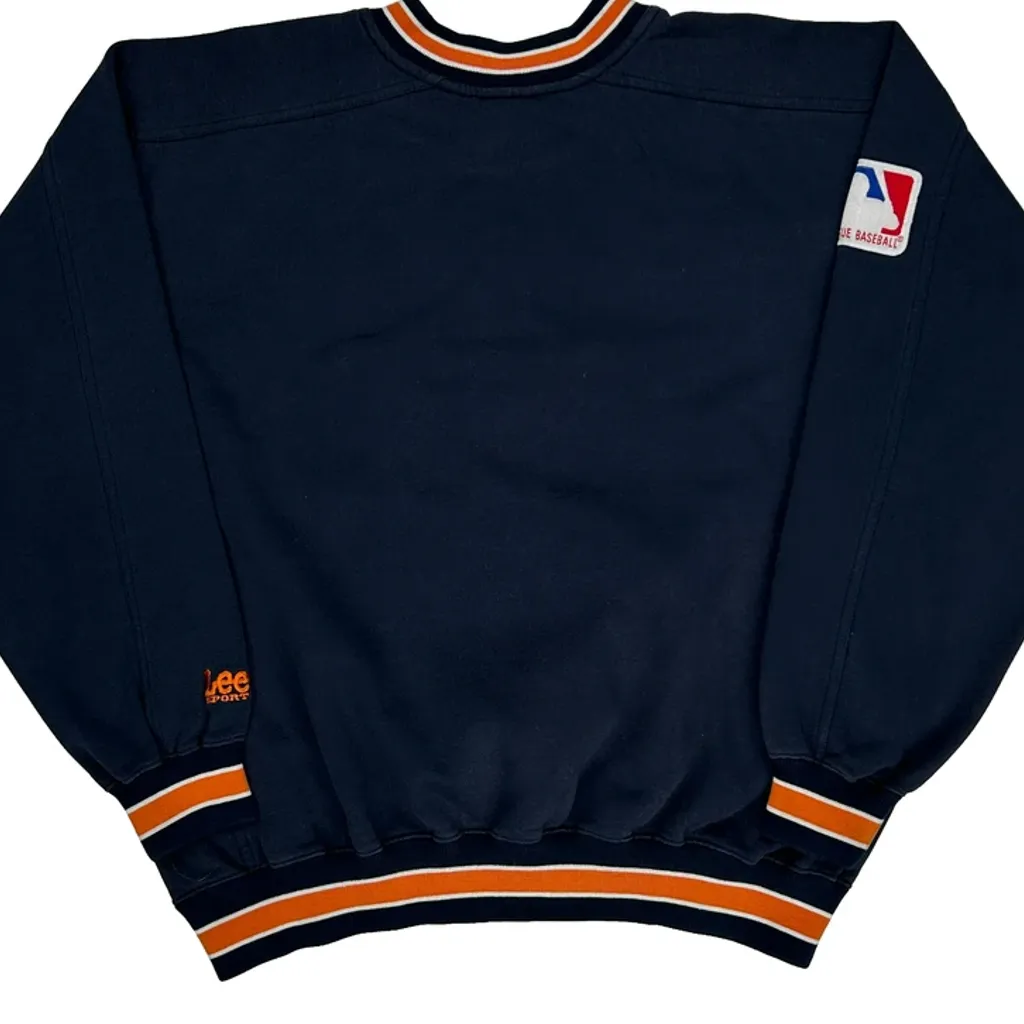 New York Mets Lee Sport Mlb Sweatshirt - Large Navy Polyester Blend - Image 7
