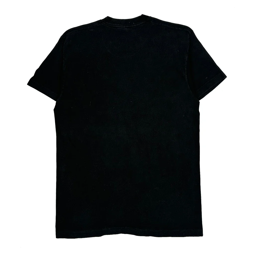 New York Skyline Fruit Of The Loom Single Stitch T-Shirt - Large Black Cotton - Image 2