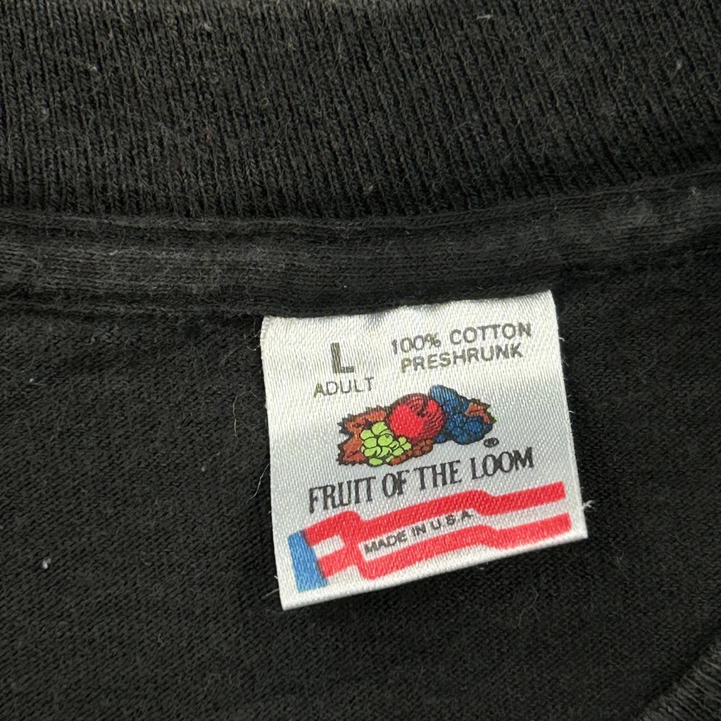 New York Skyline Fruit Of The Loom Single Stitch T-Shirt - Large Black Cotton - Image 3