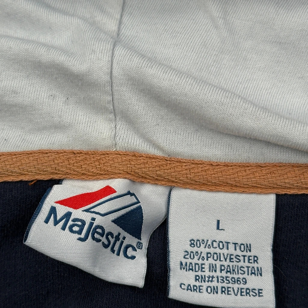 New York Yankees Majestic Graphic Zip Through Hoodie - Large Navy Cotton - Image 3