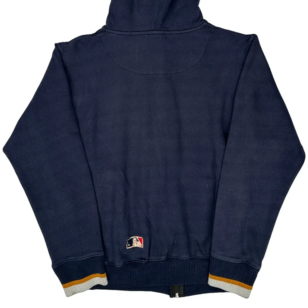 New York Yankees Majestic Graphic Zip Through Hoodie - Large Navy Cotton - Image 6