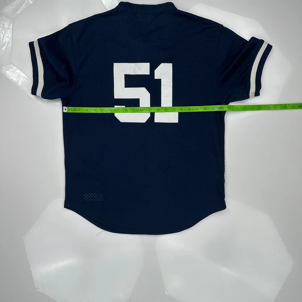 New York Yankees Mitchell & Ness Jersey - Medium Navy Polyester - Image 3