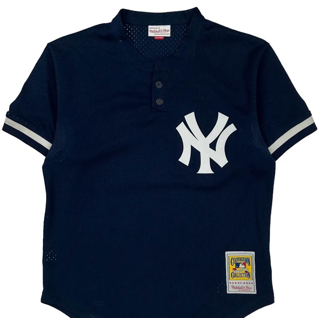 New York Yankees Mitchell & Ness Jersey - Medium Navy Polyester - Image 5