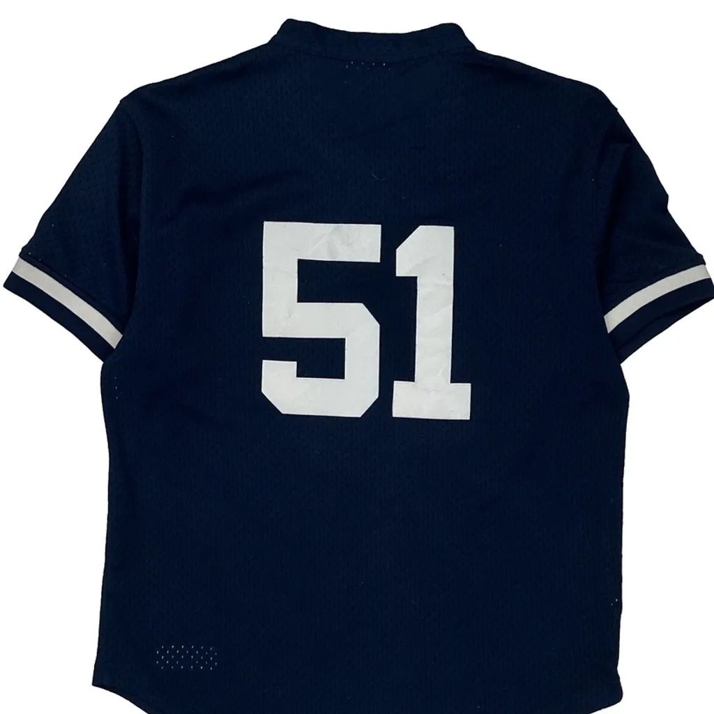 New York Yankees Mitchell & Ness Jersey - Medium Navy Polyester - Image 7