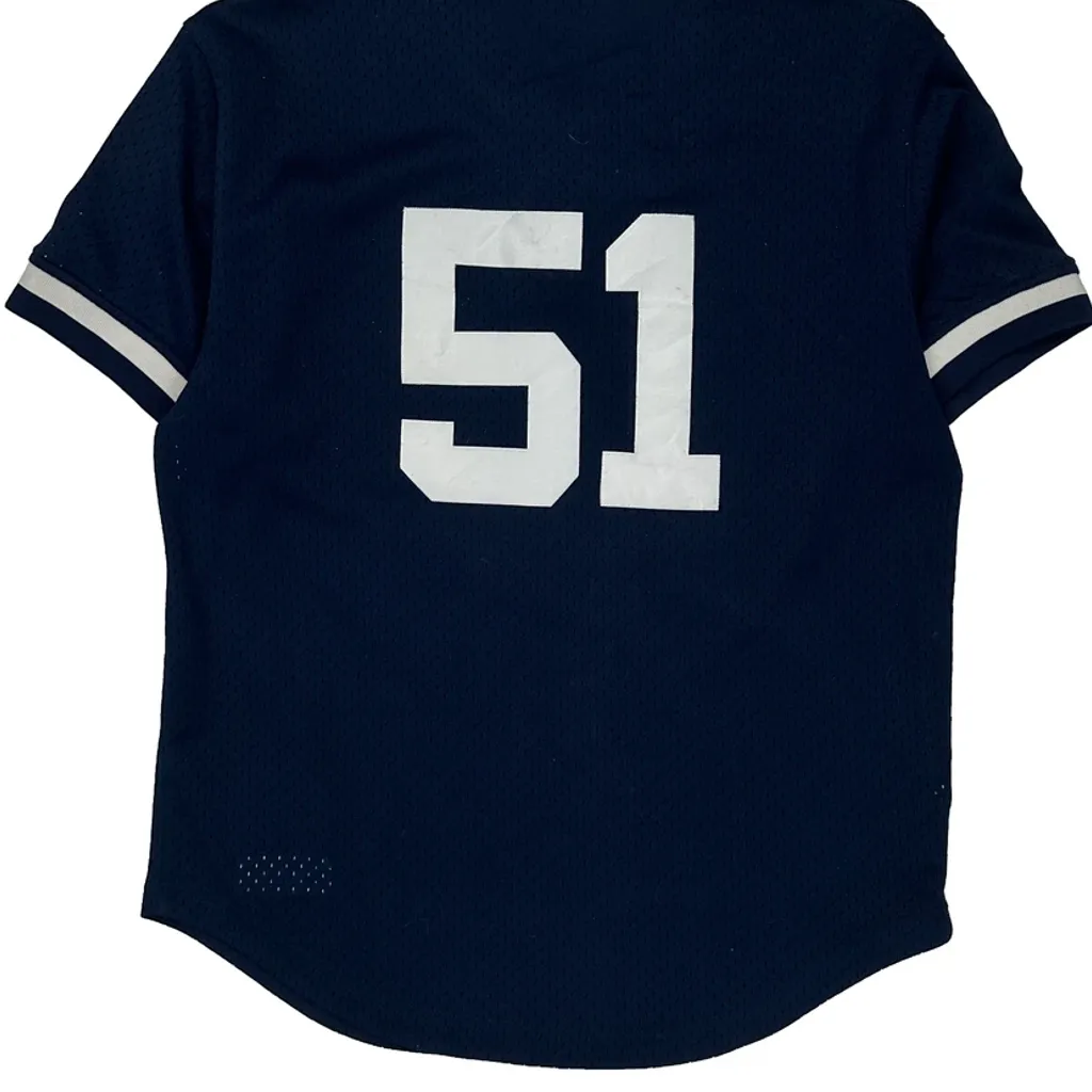 New York Yankees Mitchell & Ness Jersey - Medium Navy Polyester - Image 8