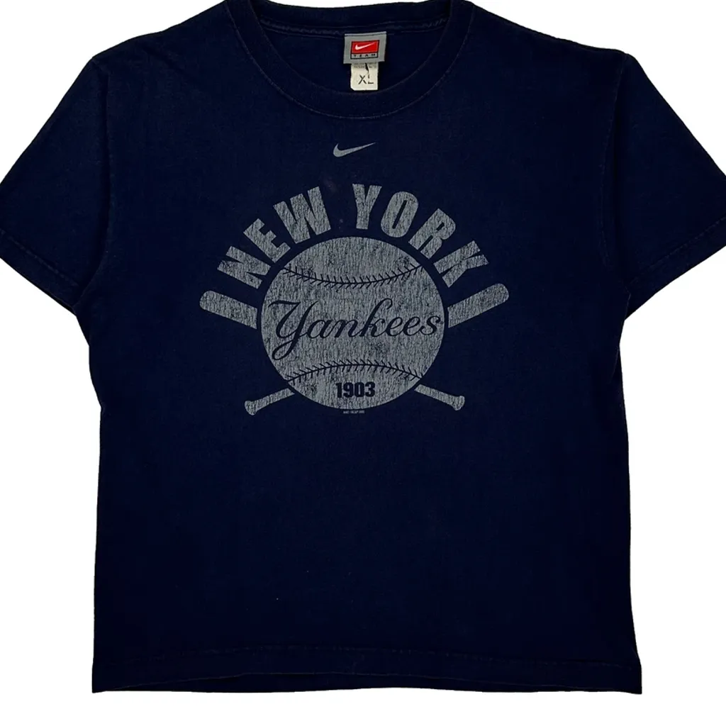 New York Yankees Nike Mlb T-Shirt - XL Navy Cotton - Image 5