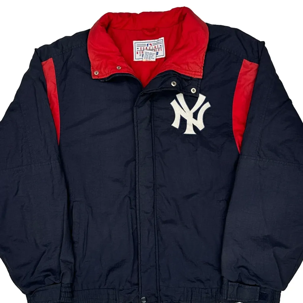 New York Yankees Starter Graphic Baseball Jacket - Large Navy Nylon - Image 4