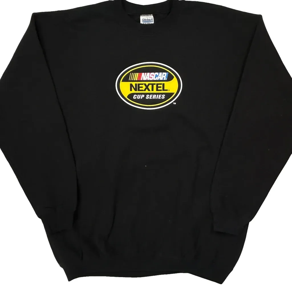 Nextel Cup Series Nascar Graphic Sweatshirt - Large Black Cotton Blend - Image 5