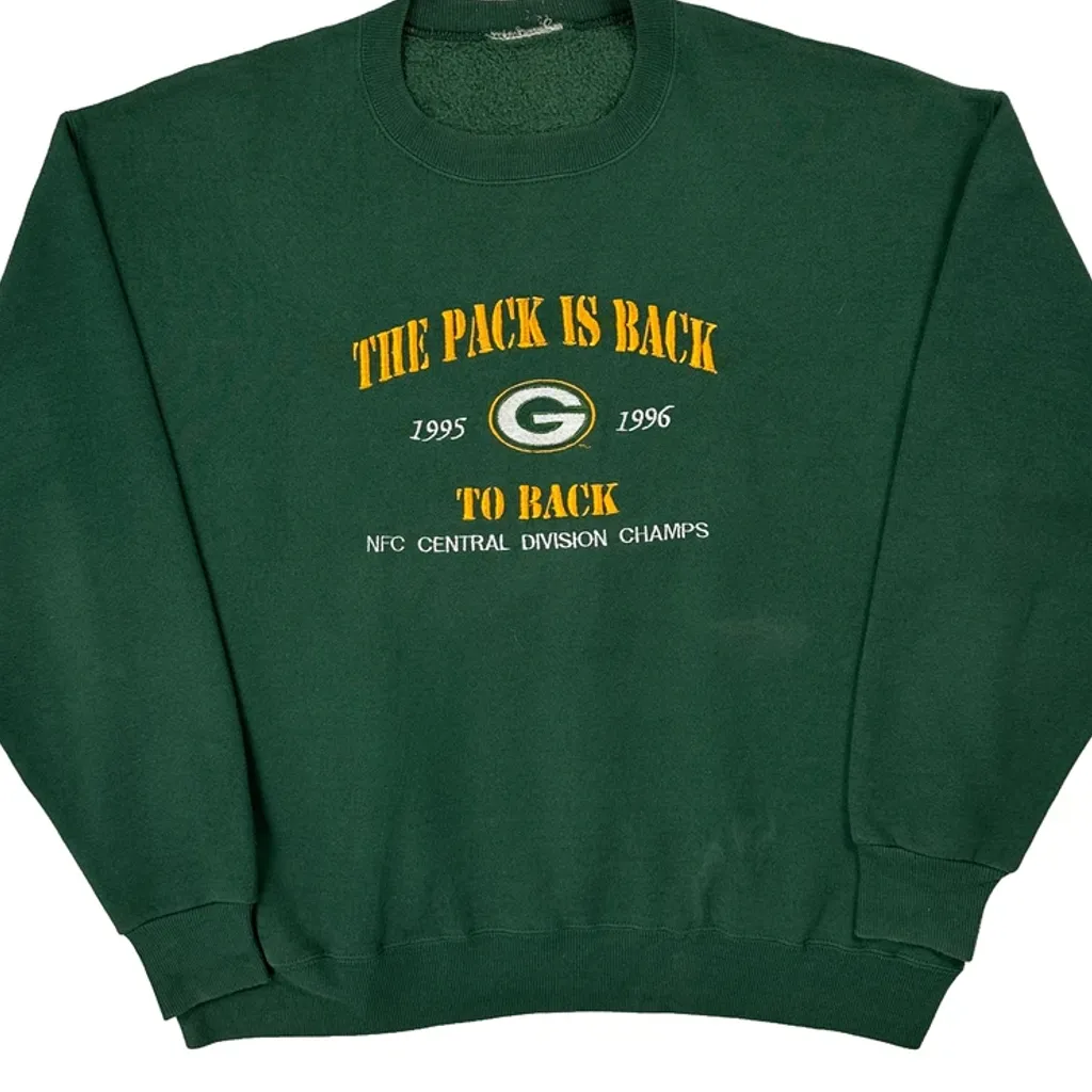 Nfc Central Division Champs Unbranded Nfl Sweatshirt - XL Green Cotton - Image 5