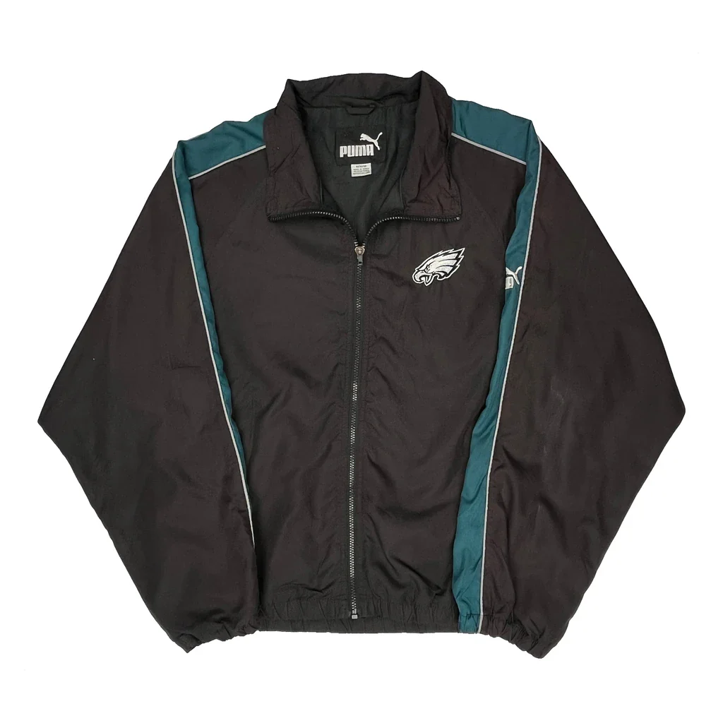 Nfl Puma Football Track Jacket - Medium Black Polyester