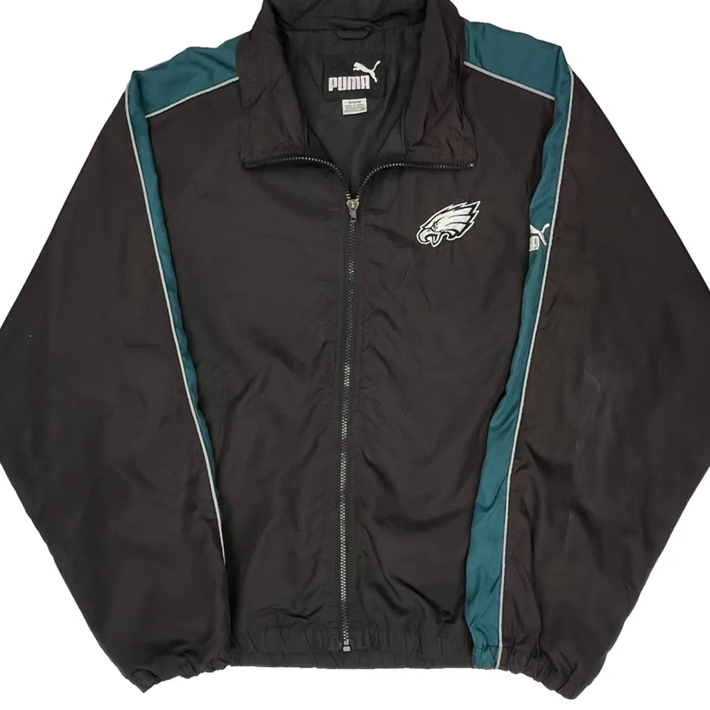 Nfl Puma Football Track Jacket - Medium Black Polyester - Image 4