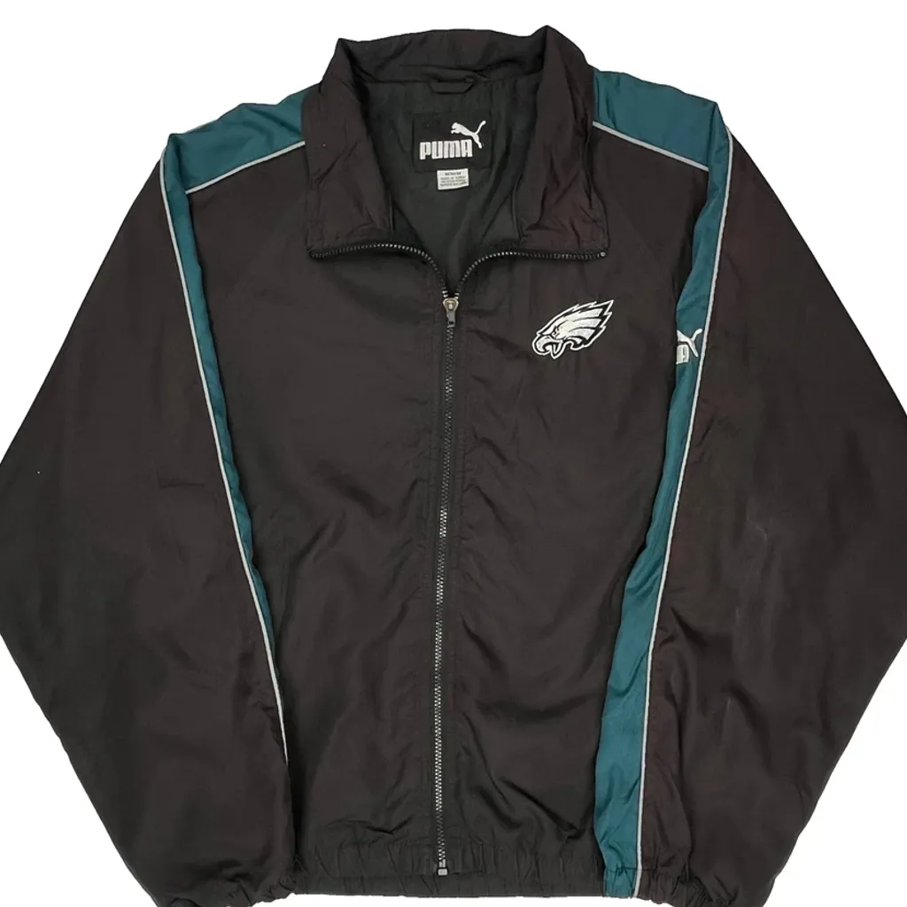 Nfl Puma Football Track Jacket - Medium Black Polyester - Image 5