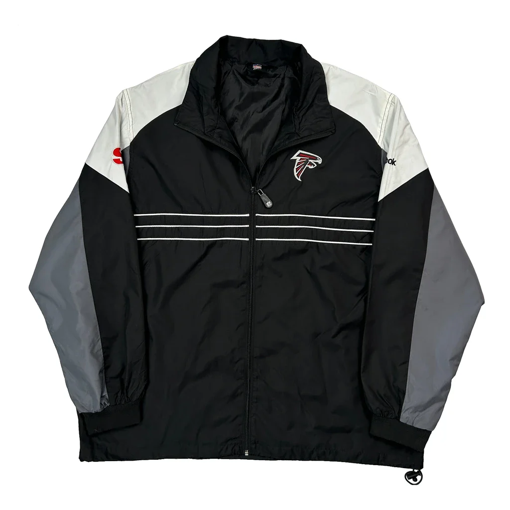 Nfl Team Apparel Reebok Windbreaker - XL Black Polyester