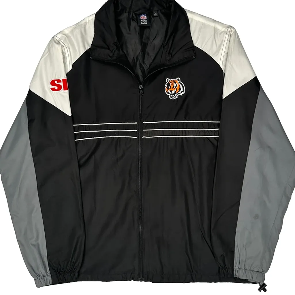 Nfl Team Reebok Football Windbreaker - Large Black Polyester - Image 4