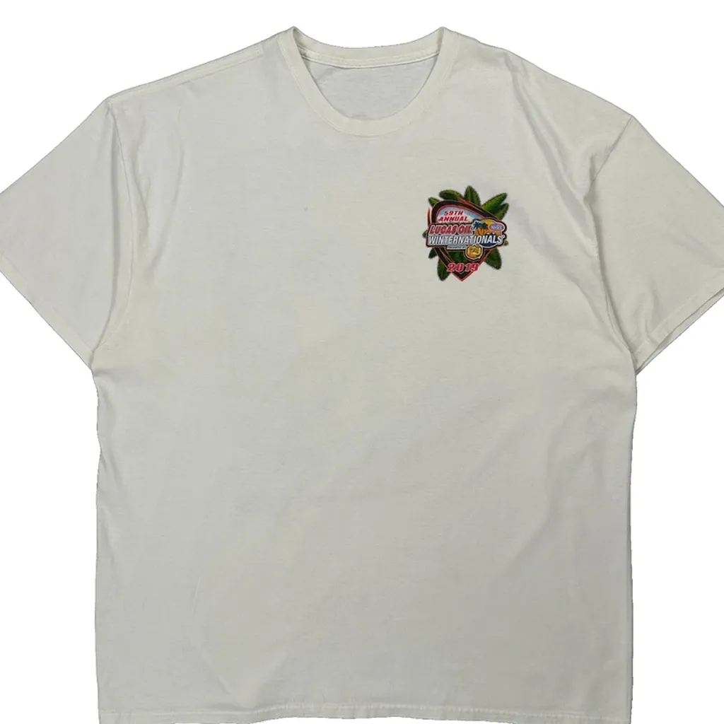 Nhra Lucas Oil Winternationals Unbranded Graphic T-Shirt - Large White Cotton - Image 4