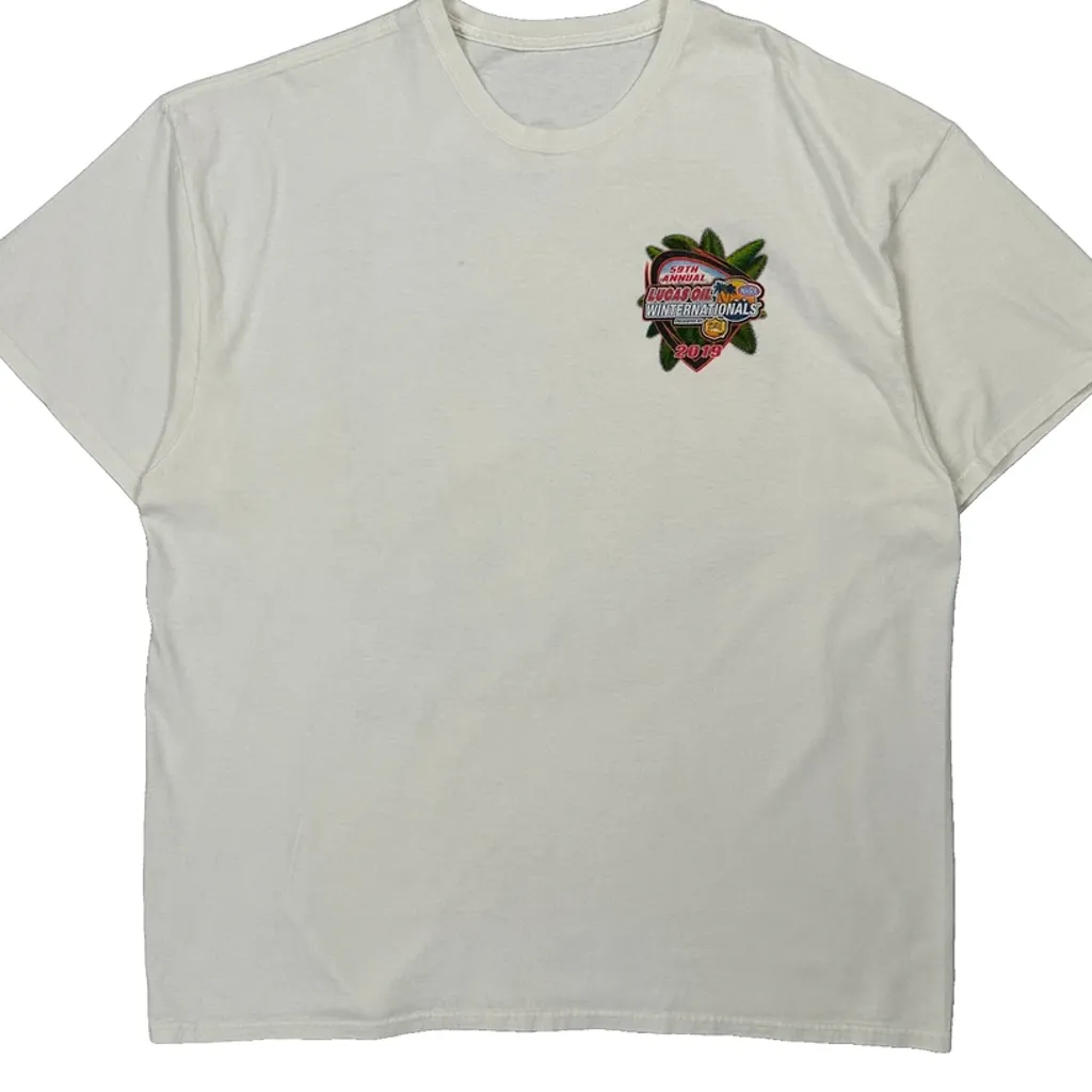 Nhra Lucas Oil Winternationals Unbranded Graphic T-Shirt - Large White Cotton - Image 5