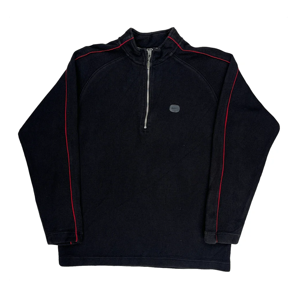 Nike 1/4 Zip - Medium Black Cotton