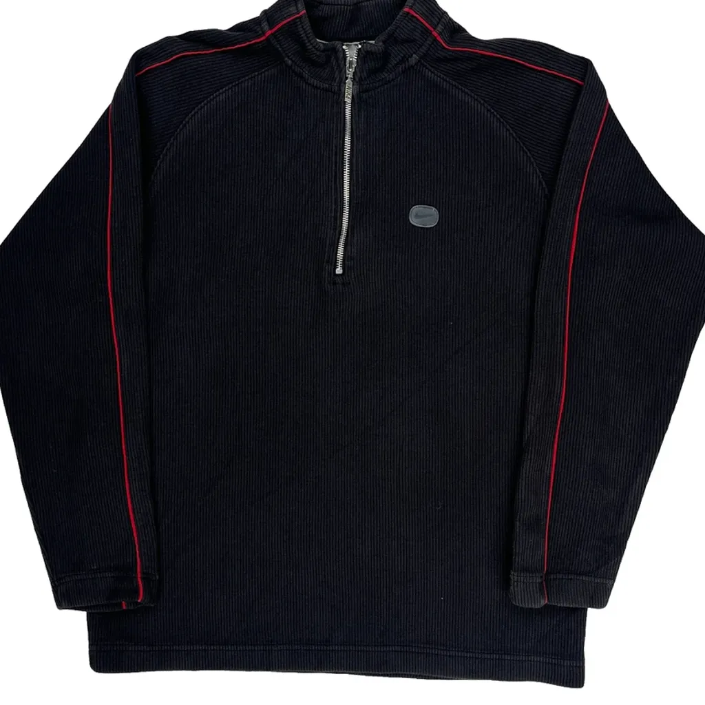 Nike 1/4 Zip - Medium Black Cotton - Image 4